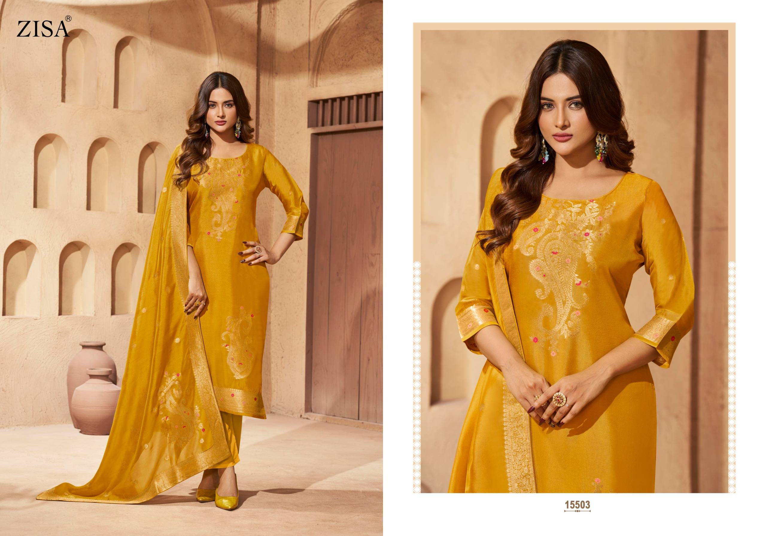 Saiyaara By Zisa 15501 To 15504 Series Stylish Beautiful Colourful SILK Dresses At Wholesale Price